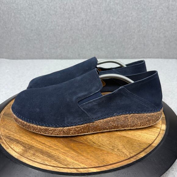 Birkenstock Callan Shoes Men's 13 (46) Blue Navy Suede Leather Casual Loafers - Picture 4 of 7